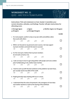 Are you a team player Quiz