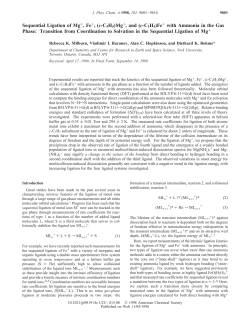 Sequential Ligation of Mg , Fe - Department of Chemistry