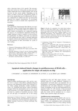 Apoptosis induced kinetic changes in autofluorescence of HL60 cells