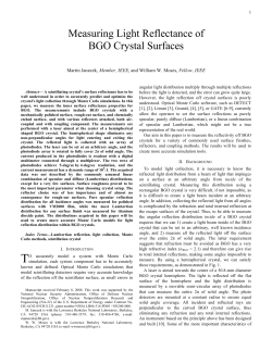 Measuring Light Reflectance of BGO Crystal Surfaces