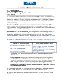 Revised Policy Regarding Student Absence Limits