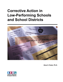 Corrective Action in Low-Performing School Districts