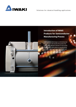 Introduction of IWAKI Products for Semiconductor Manufacturing