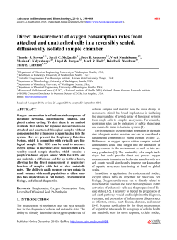 Direct measurement of oxygen consumption rates from attached and
