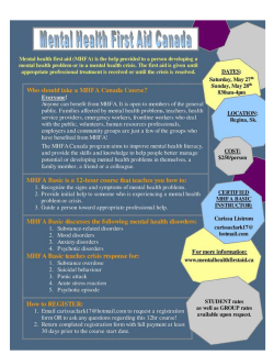 Mental Health First Aid