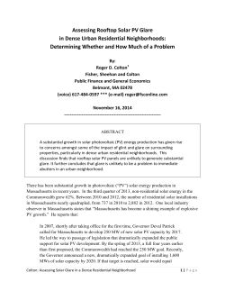 Assessing Rooftop Solar PV Glare in Dense Urban Residential