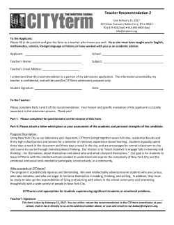 Teacher Recommendation 2