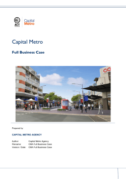 Capital Metro Agency, Light rail project, Business Case