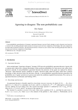 Agreeing to disagree: The non