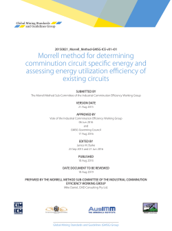Morrell method for determining comminution circuit specific energy