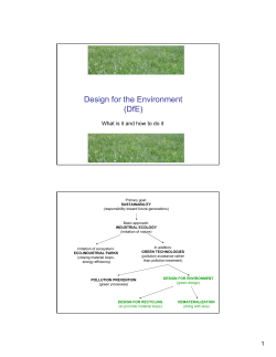 Design for the Environment (DfE)