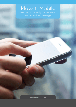 Make it Mobile - VASCO Data Security