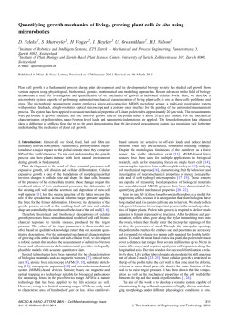 Quantifying growth mechanics of living, growing plant cells in situ