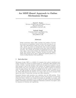An MDP-Based Approach to Online Mechanism Design
