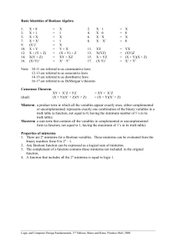 Boolean Algebra - pioneer.chula.ac.th