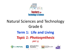 Presentation 1 - Teachers for Technology and Science