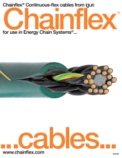 Chainflex&reg; Continuous-flex cables from for use in Energy Chain