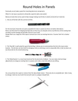 Round Holes in Panels