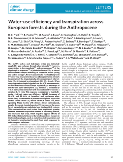 Water-use efficiency and transpiration across European forests