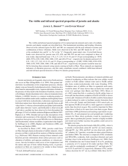 The visible and infrared spectral properties of jarosite and