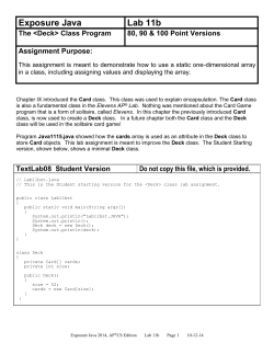 Exposure Java Lab 11b The Deck>