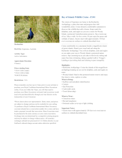 Destination: Port/City: Esperance, Australia Activity Type: Active