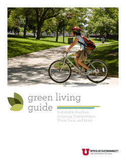 Sustainable Practices in Energy, Transportation, Waste, Food, and