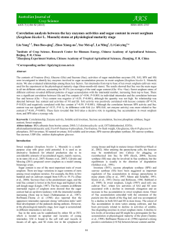 Correlation analysis between the key enzymes activities and sugar