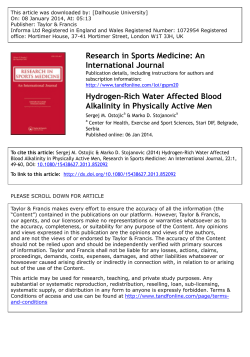 Hydrogen-Rich Water Affected Blood Alkalinity in Physically Active