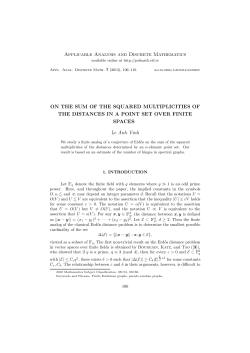 On the sum of the squared multiplicities of the distances in a point