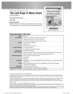 The Lark Sings in Many Colors