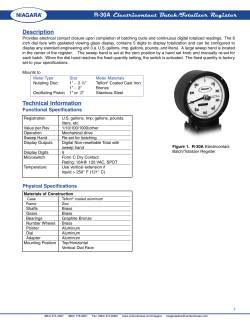R-30A Electricontact Batch/Totalizer Register Description Technical