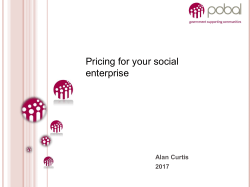 Pricing for your social enterprise