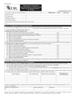 Check one: New Renewal - Louisiana Department of Revenue