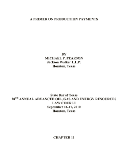 a primer on production payments