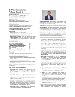 Dr. Uttam Kumar Sahoo Professor (Forestry