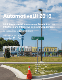 Adjunct Proceedings of the 8th International Conference on