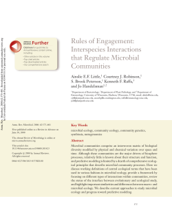 Rules of Engagement: Interspecies Interactions that Regulate