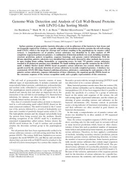 Genome-Wide Detection and Analysis of Cell Wall