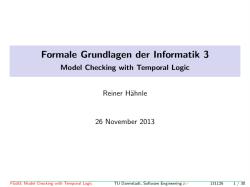 Model Checking with Temporal Logic - Reiner H&auml;hnle