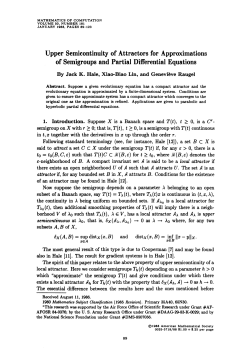 of Semigroups and Partial Differential Equations