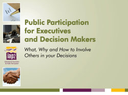 What is Public Participation?