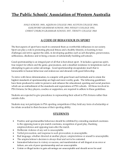 The Public Schools` Association of Western Australia