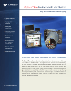 Optech Titan Multispectral Lidar System