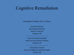 Incorporating Cognitive-Behavior Therapy Techniques