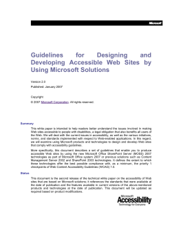 Guide to designing and developing accessible