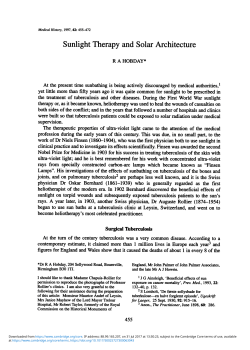 Sunlight Therapy and Solar Architecture