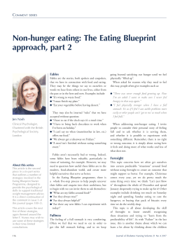 Non-hunger eating: The Eating Blueprint