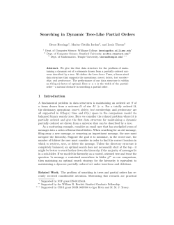 Searching in Dynamic Tree-Like Partial Orders