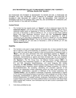 the &ldquo;contest&rdquo; - Collect to Win